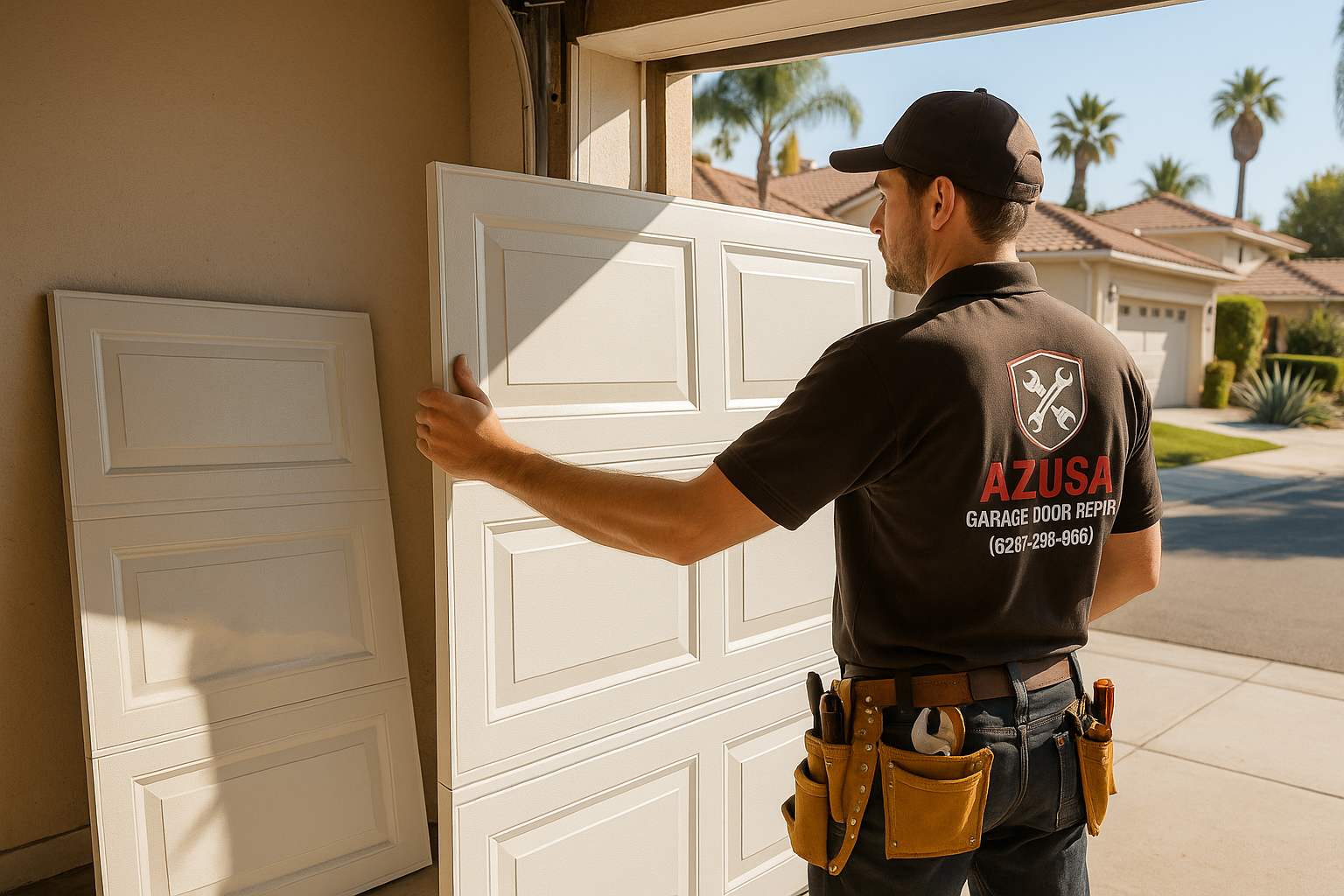 Garage Door Panel Replacement service in Boca West