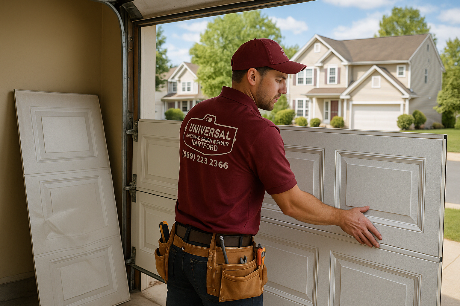 Garage Door Panel Replacement service in Plantation