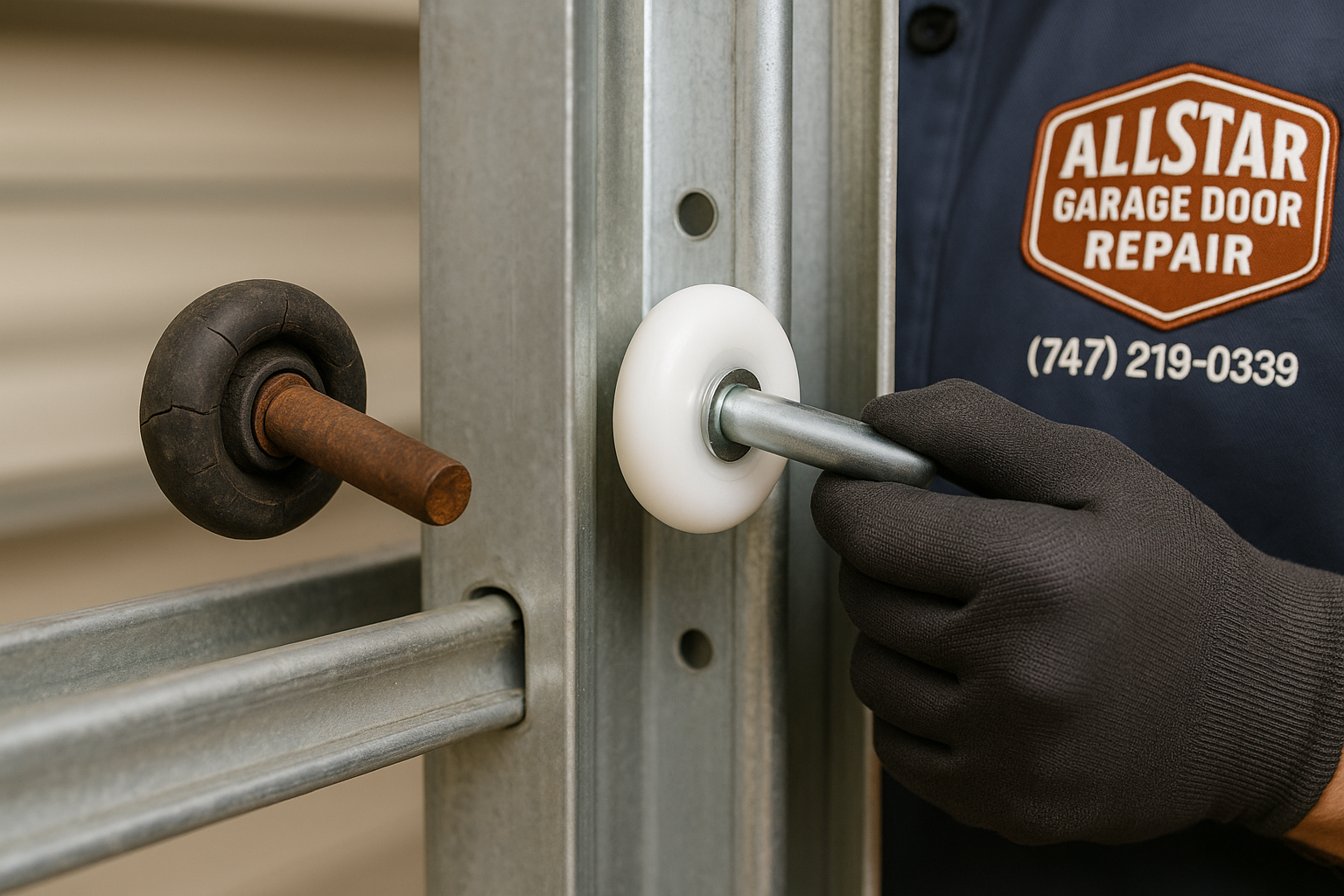 Garage Door Roller Replacement service in Hialeah